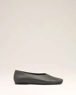 Ballerines Noires Bicolores En Cuir