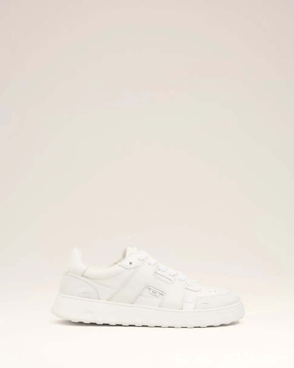 Baskets A Walk Blanches Basses En Cuir Lisse