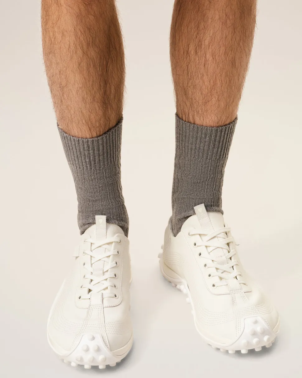 Baskets Mirage En Cuir Lisse Blanc