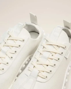 Baskets Mirage En Cuir Lisse Blanc