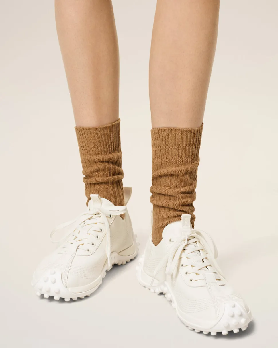 Baskets Mirage En Cuir Lisse Blanc