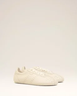 Baskets Soft Blanches Basses En Cuir Lisse