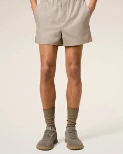 Baskets Step Basses Beiges En Cuir