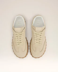 Baskets Step Basses Jaunes En Cuir