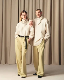 Blouse Blanche Col Bandana Manches Longues En Coton