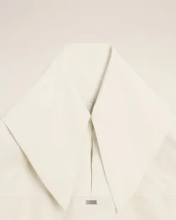 Blouse Blanche Col Bandana Manches Longues En Coton