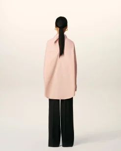 Blouse Rose Col Bandana Manches Longues En Coton