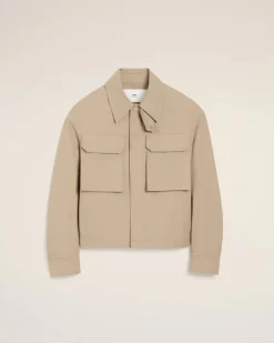 Blouson Beige Worker En Coton