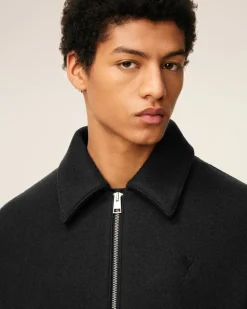 Blouson Noir Zippé Ami De Coeur En Coton