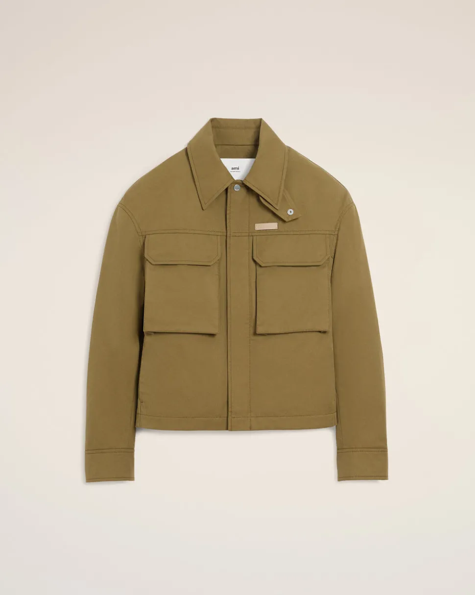 Blouson Vert Worker En Coton