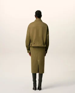 Blouson Vert Worker En Coton