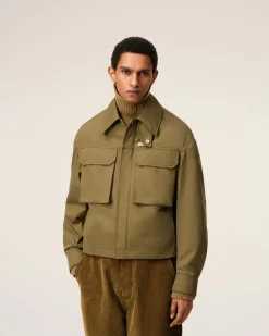 Blouson Vert Worker En Coton