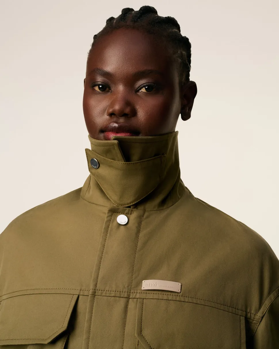 Blouson Vert Worker En Coton