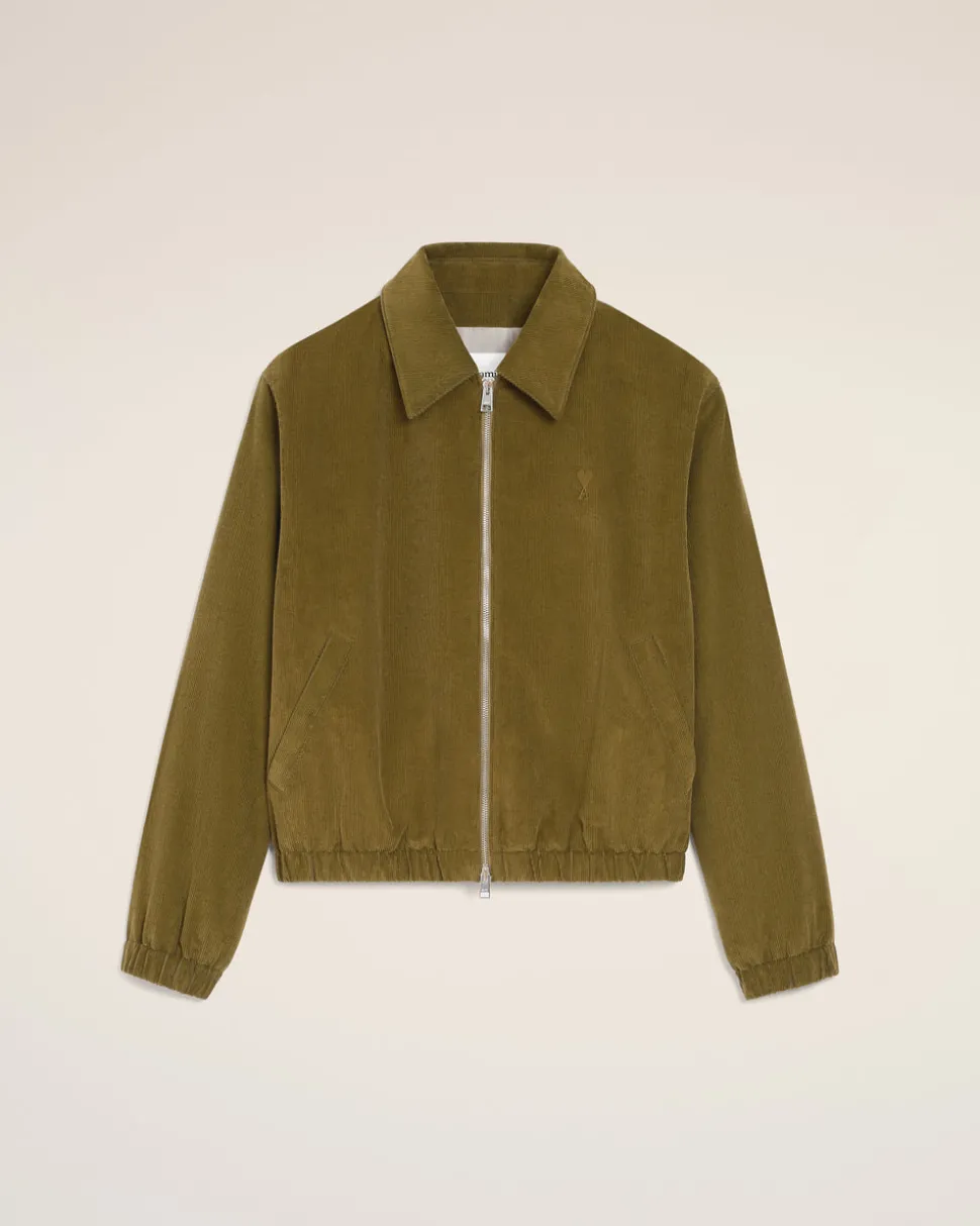 Blouson Vert Zippé Ami De Coeur En Coton