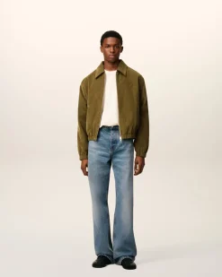 Blouson Vert Zippé Ami De Coeur En Coton