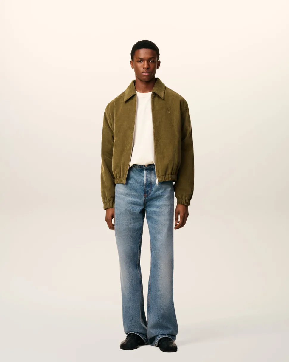 Blouson Vert Zippé Ami De Coeur En Coton