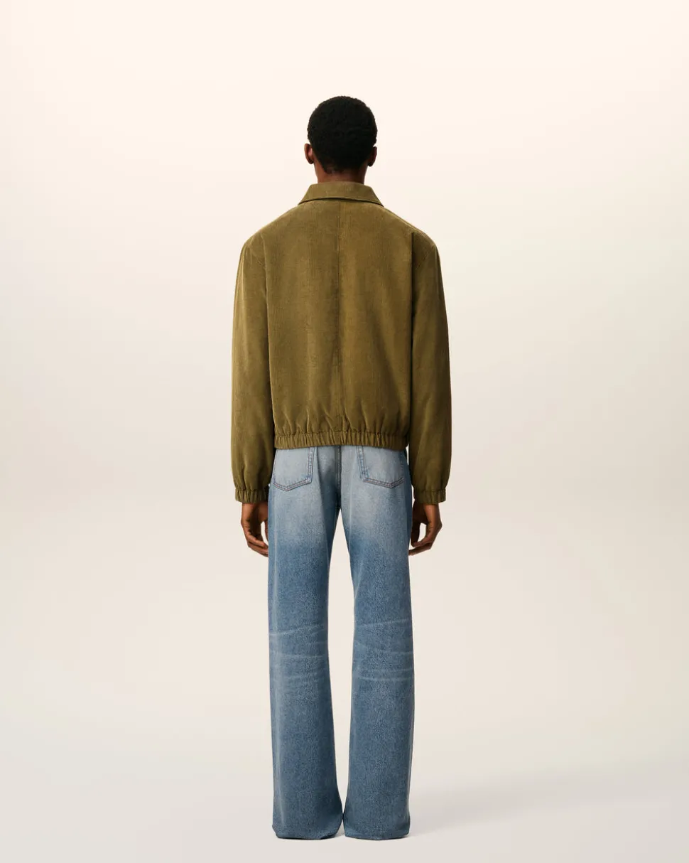 Blouson Vert Zippé Ami De Coeur En Coton