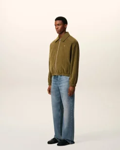 Blouson Vert Zippé Ami De Coeur En Coton