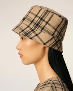 Bob Marron A Carreaux En Laine