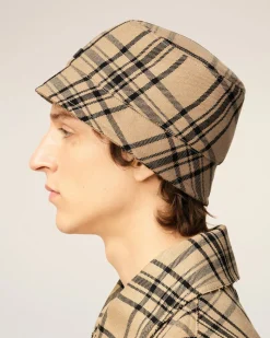 Bob Marron A Carreaux En Laine