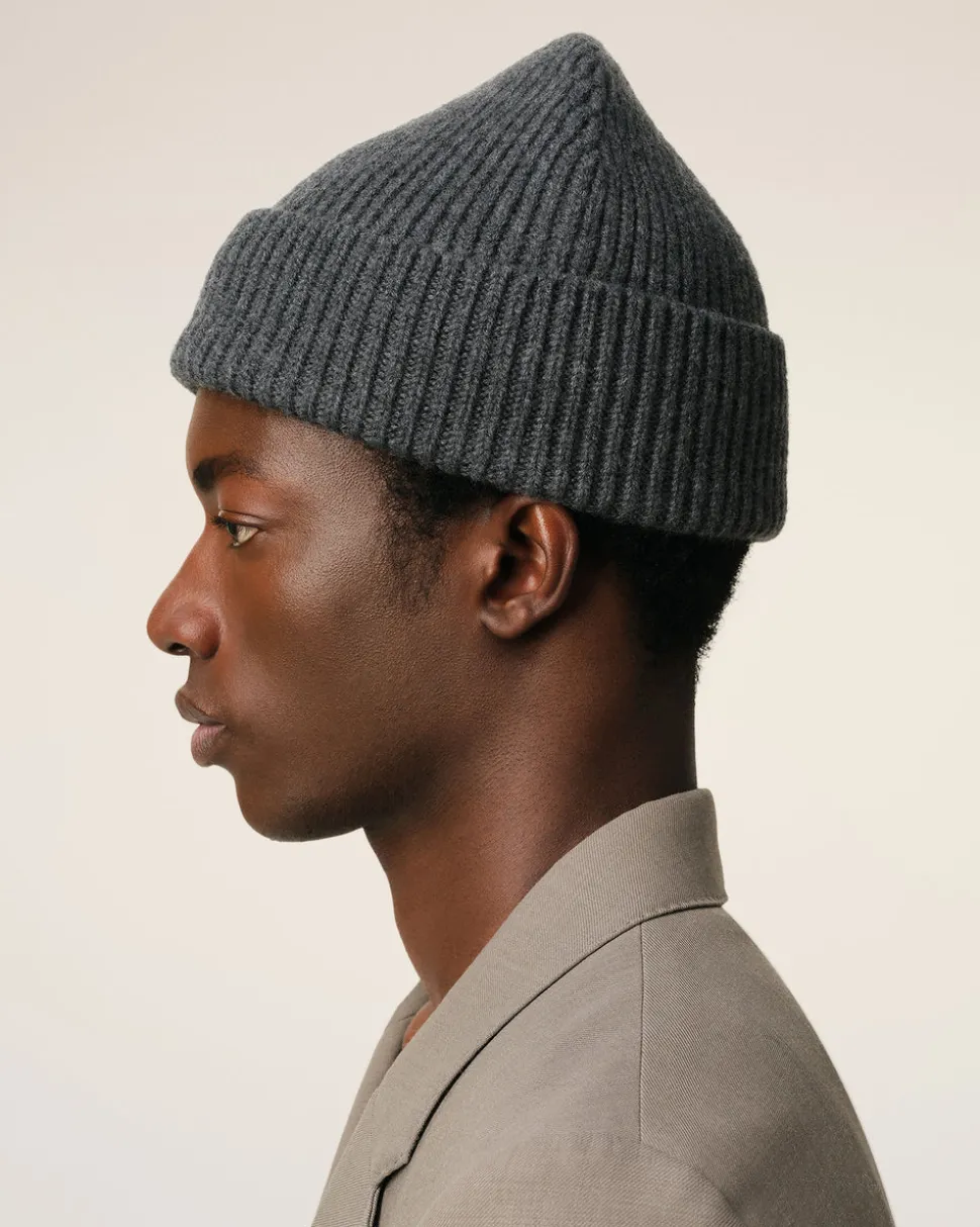 Bonnet Gris Ami De Coeur En Laine Mérinos