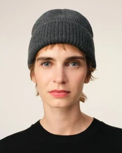 Bonnet Gris Ami De Coeur En Laine Mérinos