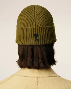 Bonnet Kaki Ami De Coeur En Laine