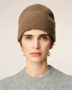 Bonnet Marron Ami De Coeur En Alpaga Rayé