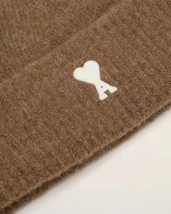 Bonnet Marron Ami De Coeur En Alpaga Rayé
