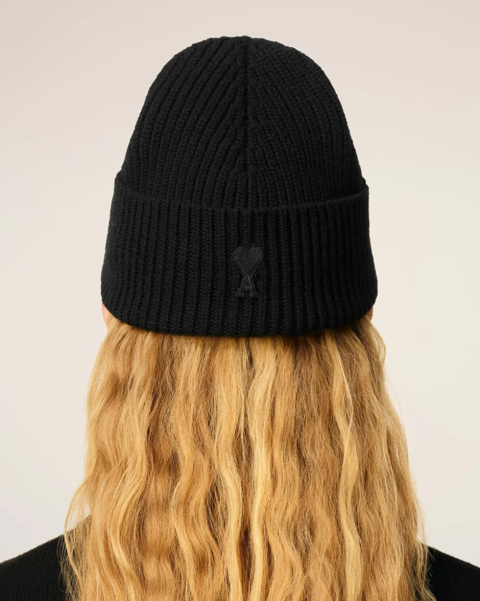 Bonnet Noir Ami De Coeur En Laine