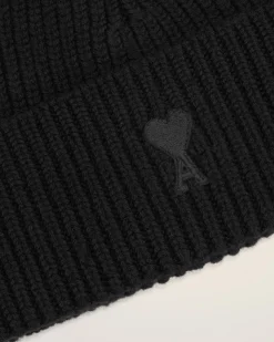 Bonnet Noir Ami De Coeur En Laine