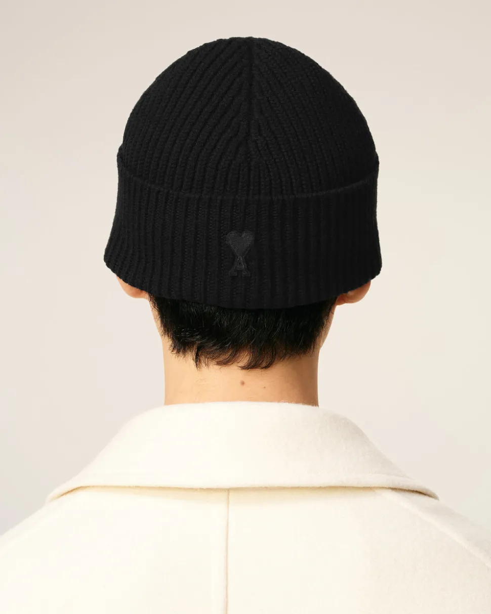 Bonnet Noir Ami De Coeur En Laine