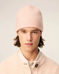 Bonnet Rose Ami De Coeur En Alpaga Rayé