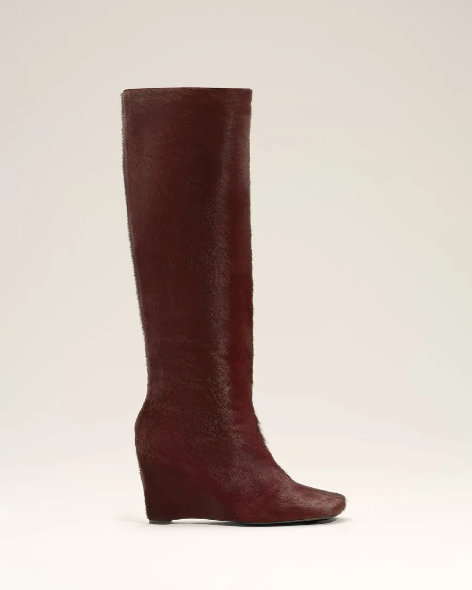 Bottes Bordeaux Bicolores En Cuir