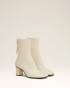 Bottes Piano Beiges En Cuir