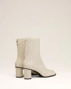 Bottes Piano Beiges En Cuir