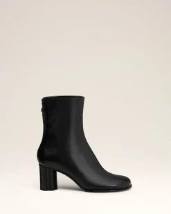 Bottes Piano Noires A Bout Anatomique En Cuir