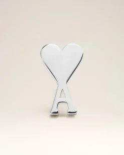 Boucle D'Oreille Argentée Ami De Coeur En Laiton