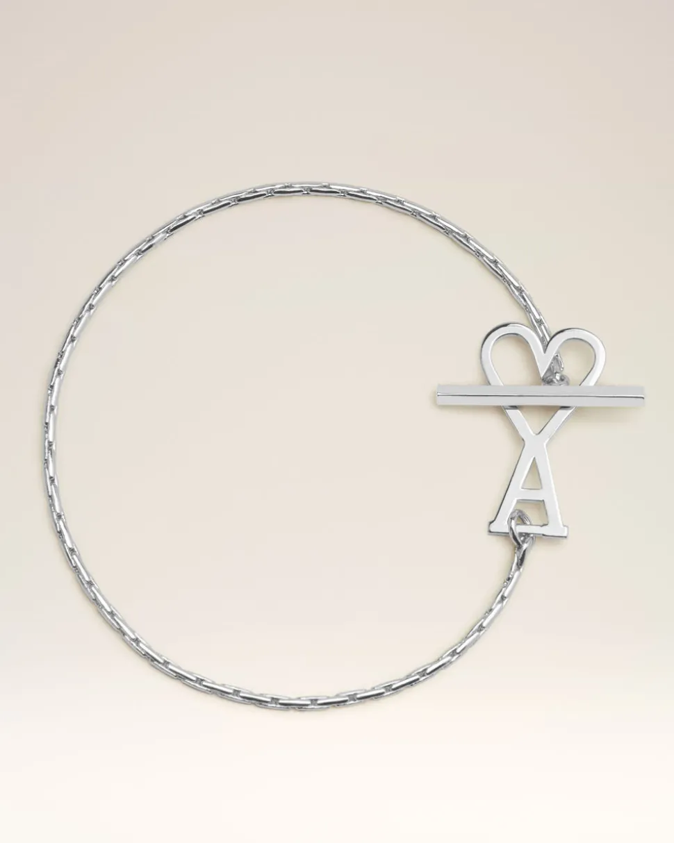 Bracelet Argenté Chaine Ami De Coeur En Laiton