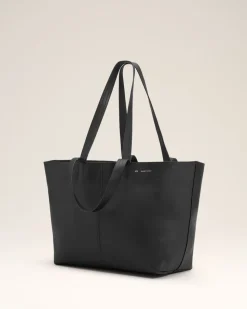 Cabas Midi Noir En Cuir