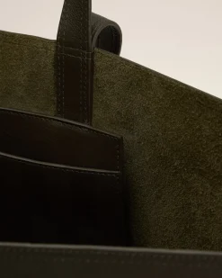 Cabas Midi Vert En Cuir