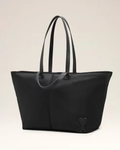 Cabas Noir Marcel En Nylon Ouatiné