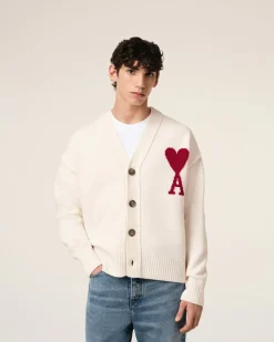 Cardigan Blanc Ami de Coeur En Laine