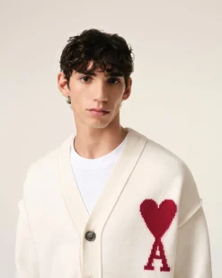 Cardigan Blanc Ami de Coeur En Laine