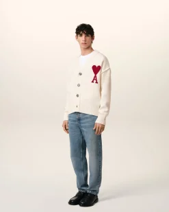 Cardigan Blanc Ami de Coeur En Laine
