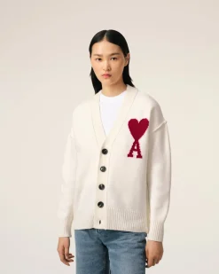 Cardigan Blanc Ami de Coeur En Laine