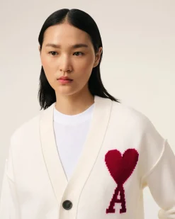 Cardigan Blanc Ami de Coeur En Laine