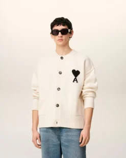 Cardigan Blanc Ami De Coeur En Laine