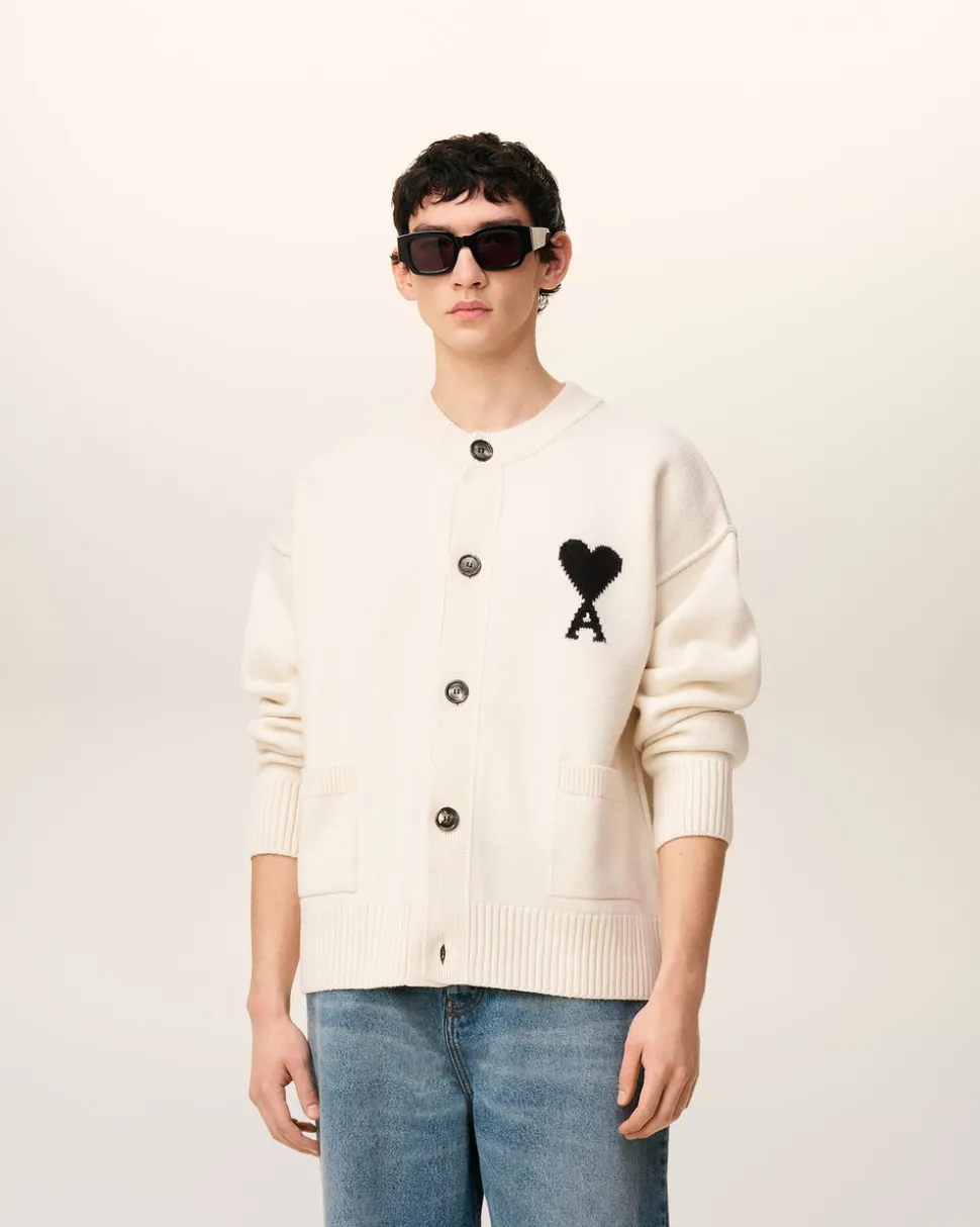 Cardigan Blanc Ami De Coeur En Laine