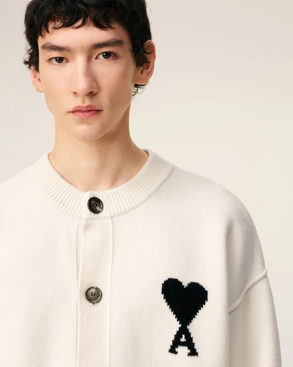 Cardigan Blanc Ami De Coeur En Laine